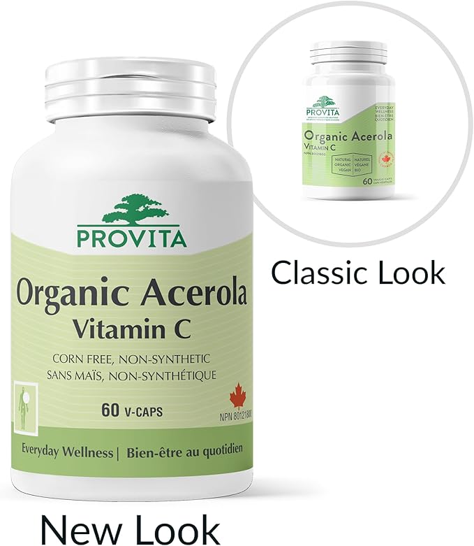 Acerola Organic Vitamin C, 120 vcaps - Provita