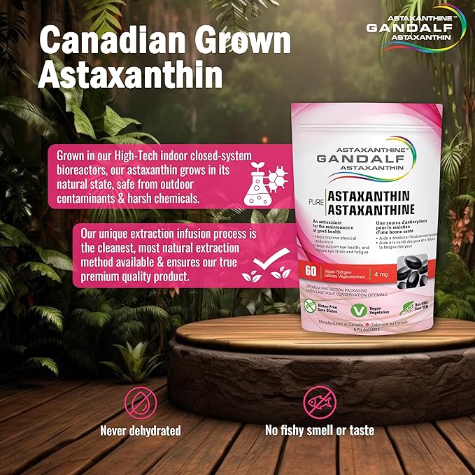 Astaxanthin 4mg, 60 Vcaps - Gandalf