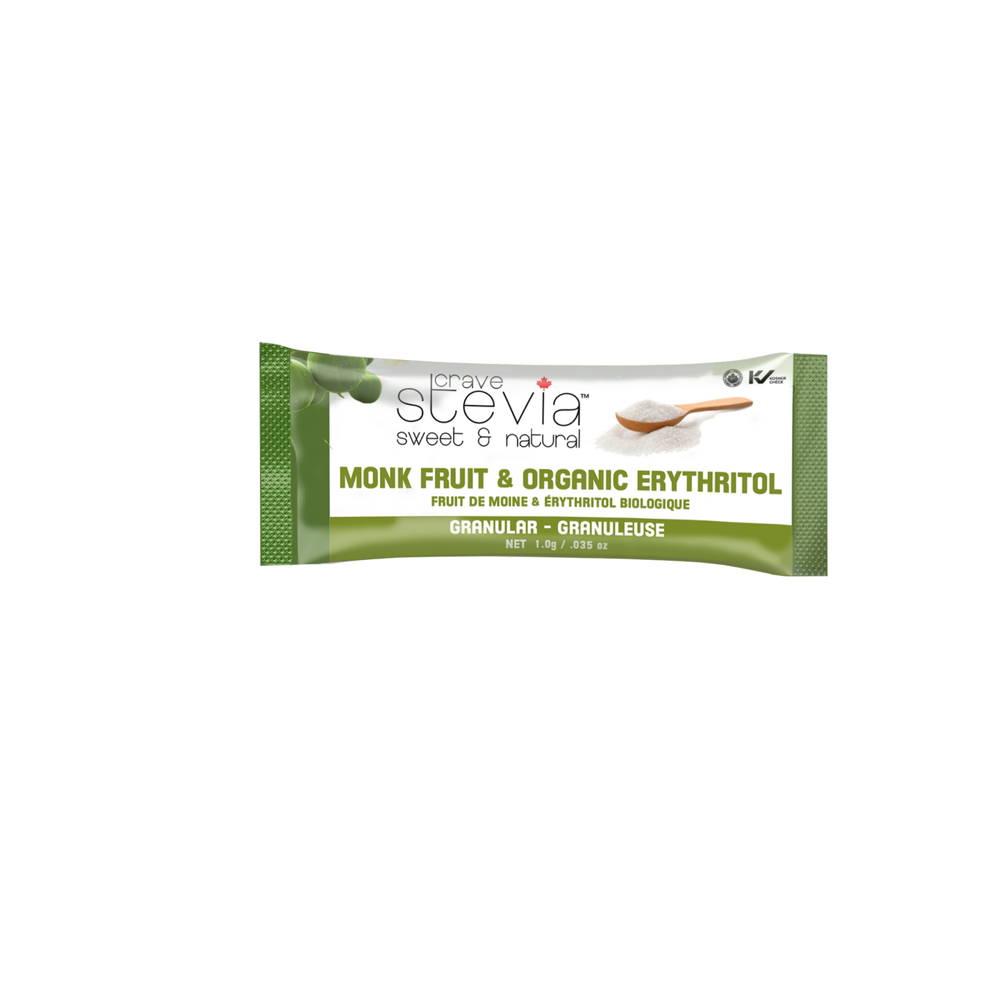 Monk Fruit & Erythritol Packets 70Ct - Crave Stevia