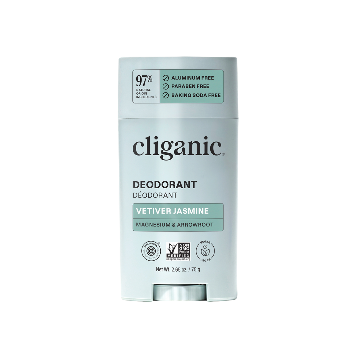 Vetiver Jasmine, 70g Deodorant - Cliganic