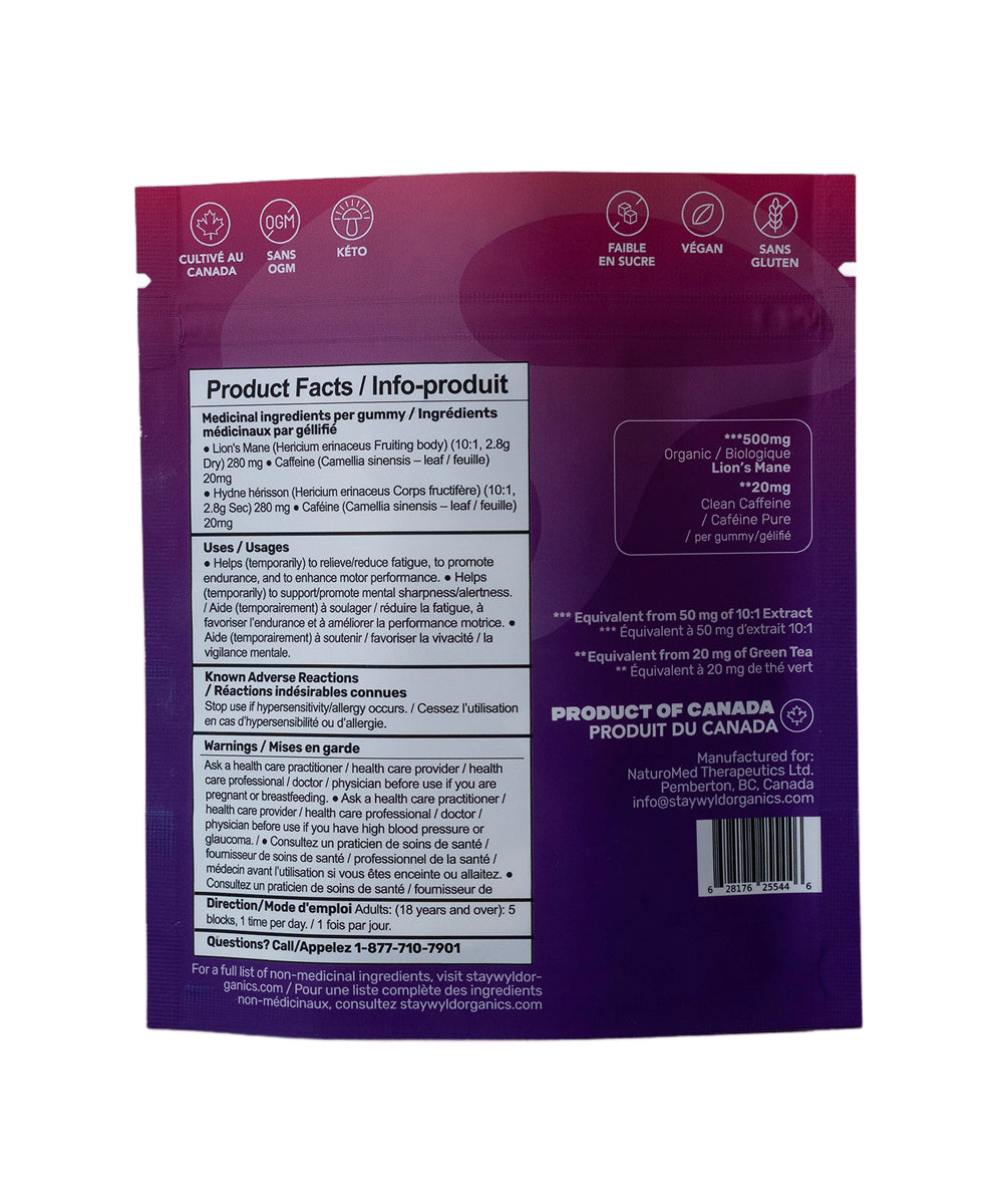 Focused Energy+Gummy, 20s - Stay Wyld Organics Ltd
