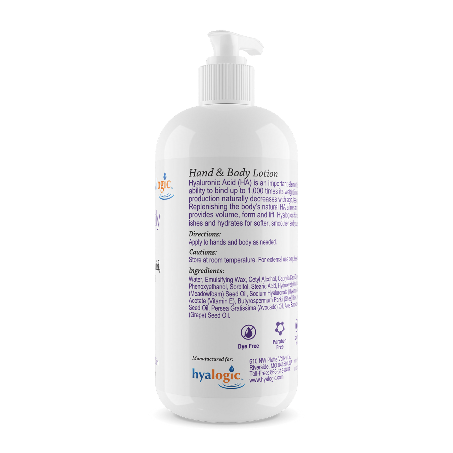 Hand & Body Lotion, 295.7ml - Hyalogic