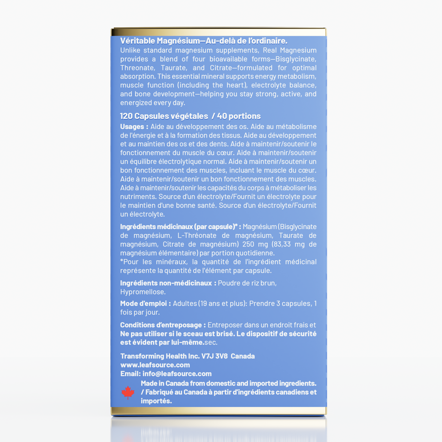 Real Magnesium Bio-Active 4 Blend, 120vcaps - LeafSource