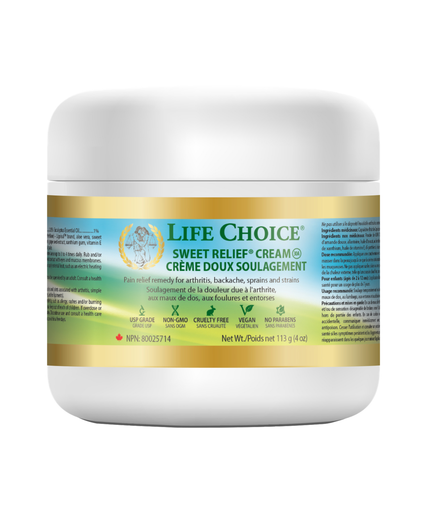 Sweet Relief MSM Cream, 113g - Life Choice