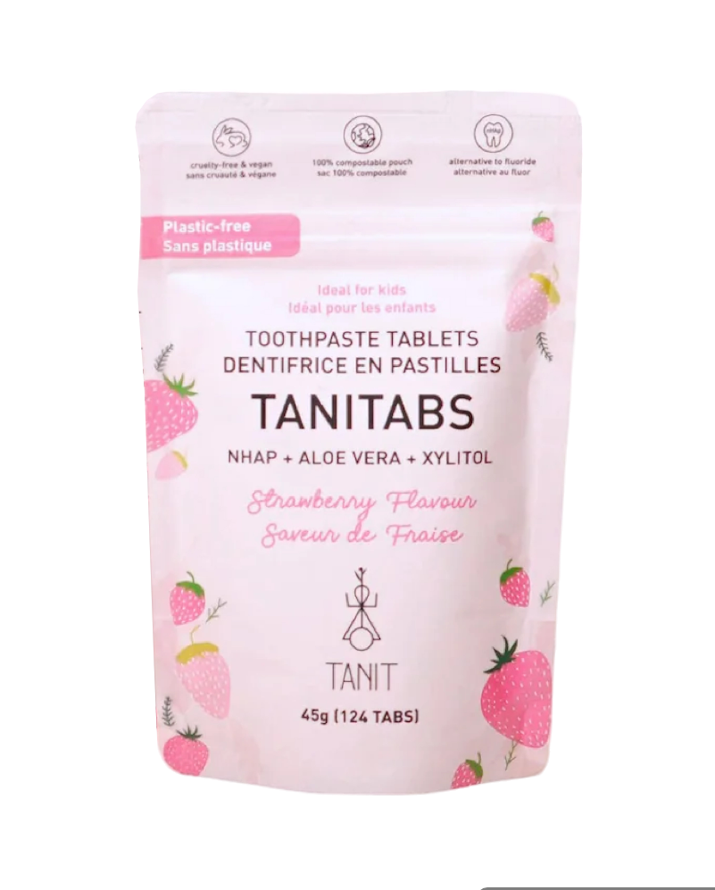 Toothpste Tab., Strawberry, 124tab Pch - Tanit