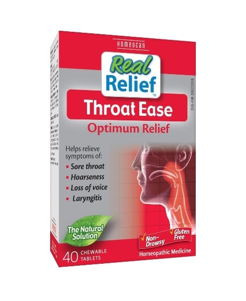 Throat Ease, 40 Tablets - Homeocan