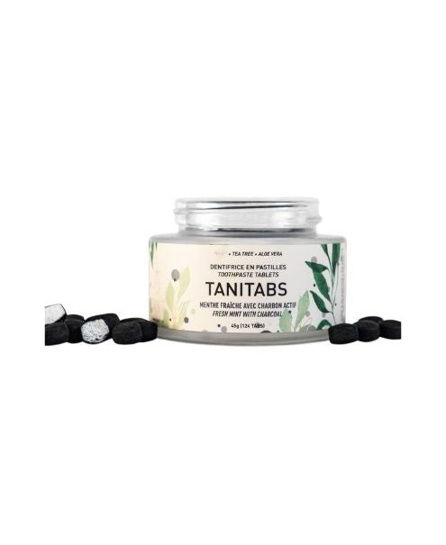 Toothpste Tab., Frsh Mint W/Char,124tab Jar - Tanit