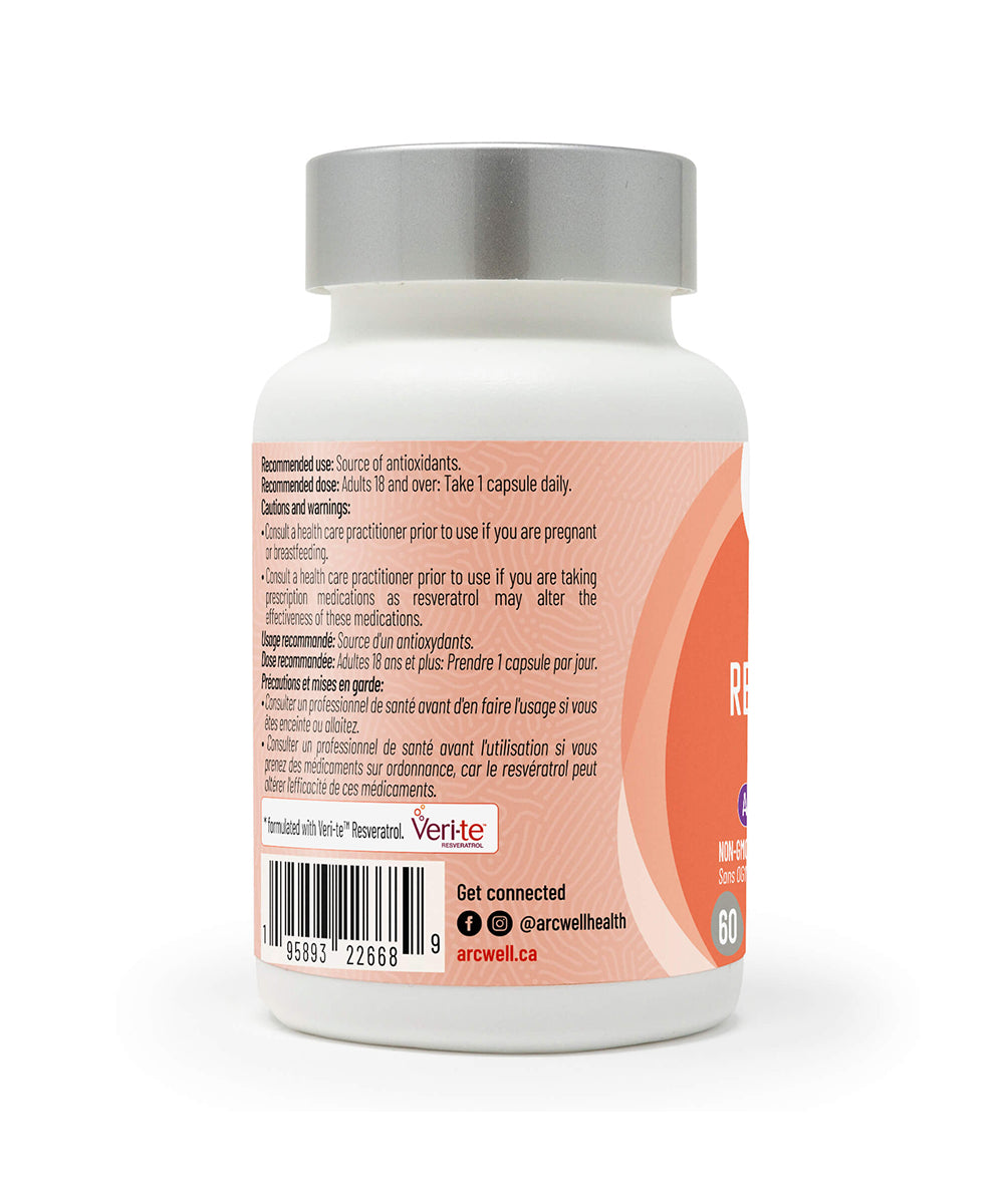 Trans-Resveratrol, 250mg/60caps - Arcwell