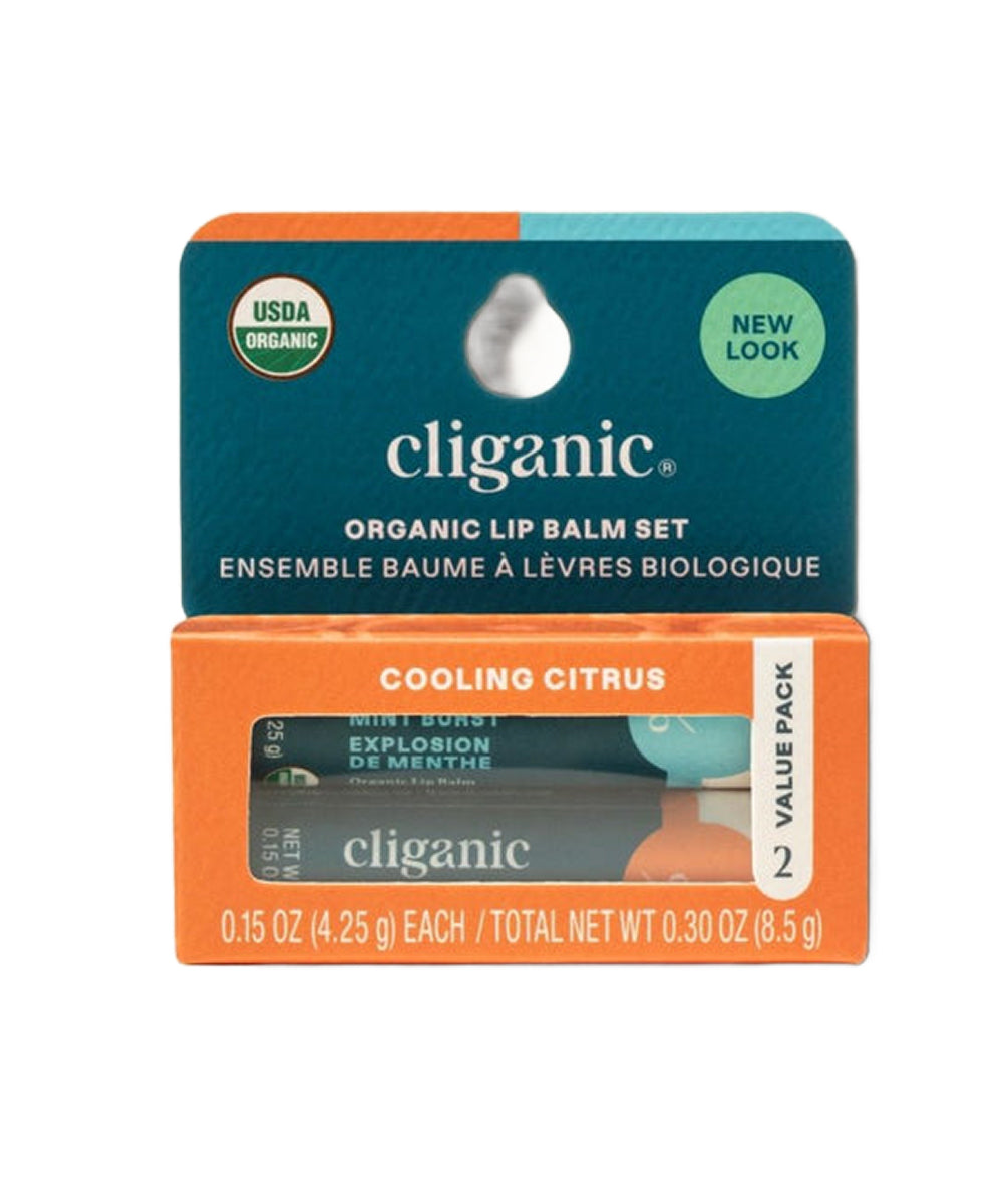 Tropical Twist Lip Balm, 2pk - Cliganic