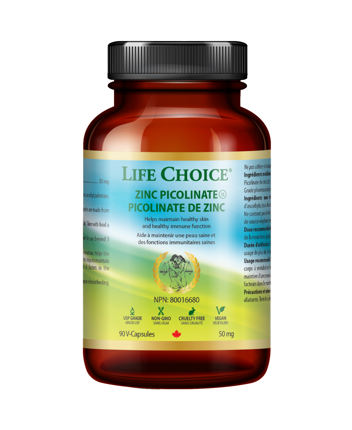 Zinc Picolinate 50mg, 90vcaps - Life Choice