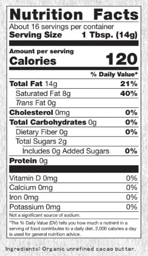 Cacao Butter Org., 454g - Wildly Organic