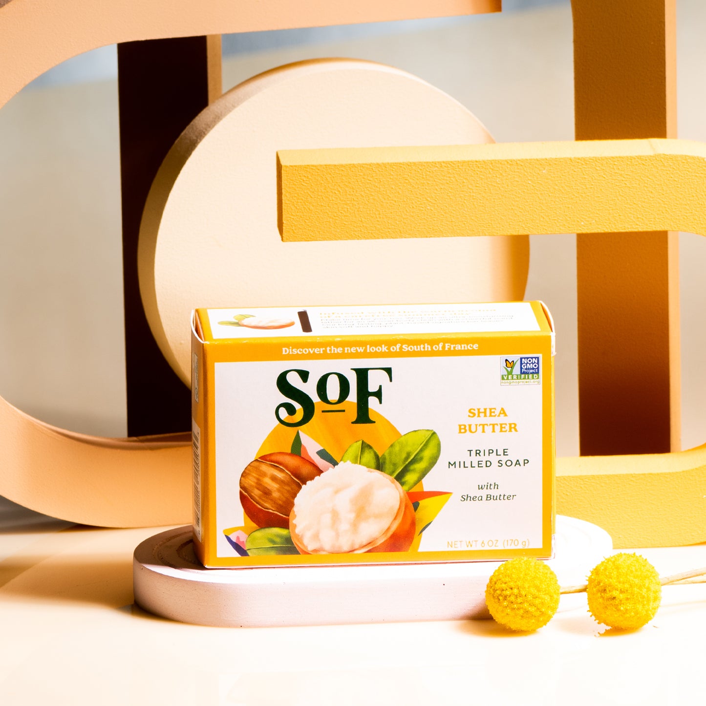 Natural Soap Shea Butter, 170 g - South Of France