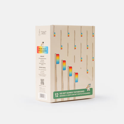 Rainbow Bamboo Toothbrush, 12/box - Tanit