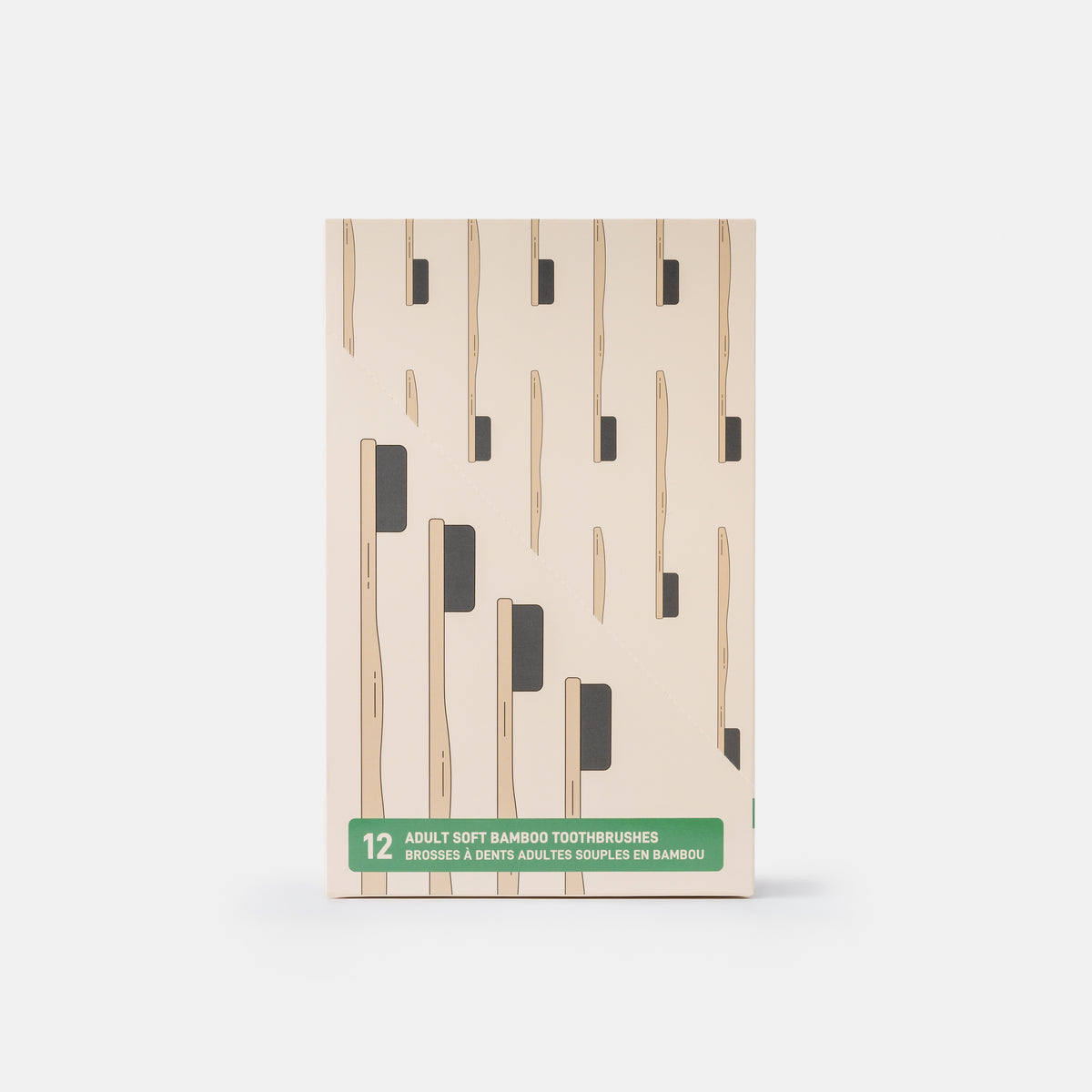 Charcoal Bamboo Toothbrush, 12/box - Tanit