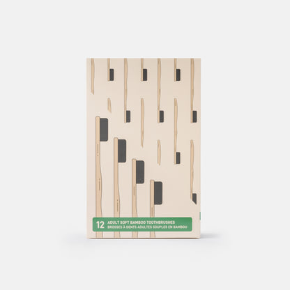 Charcoal Bamboo Toothbrush, 12/box - Tanit