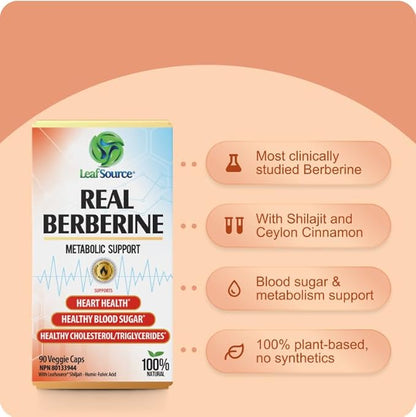 Real Berberine, 90 vcap - LeafSource