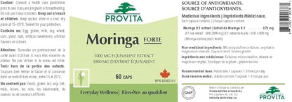 Practitioner Series - Moringa Forte, 60 caps - Provita