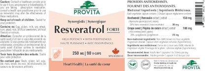 Resvératrol Forte 90 gélules - Provita