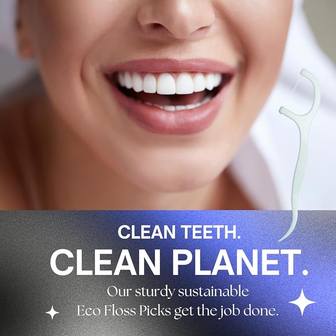 Floss Picks - Fresh Mint, 50pcs/6pk - The Future Is Bamboo