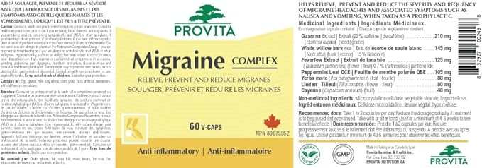 Migraine 60 gélules - Provita