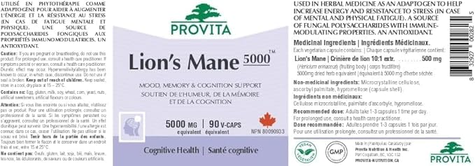 Lion's Mane 5000, 90 caps - Provita
