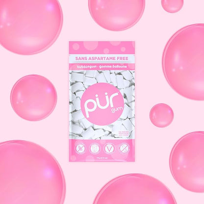 Gum Bag - Bubblegum, 55ct, 12/tray - The Pur Company