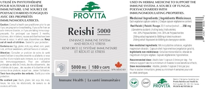 Reishi 5000, 180 caps - Provita