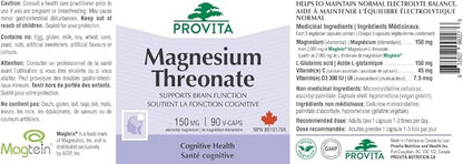 Thréonate de magnésium, 90 gélules végétales - Provita