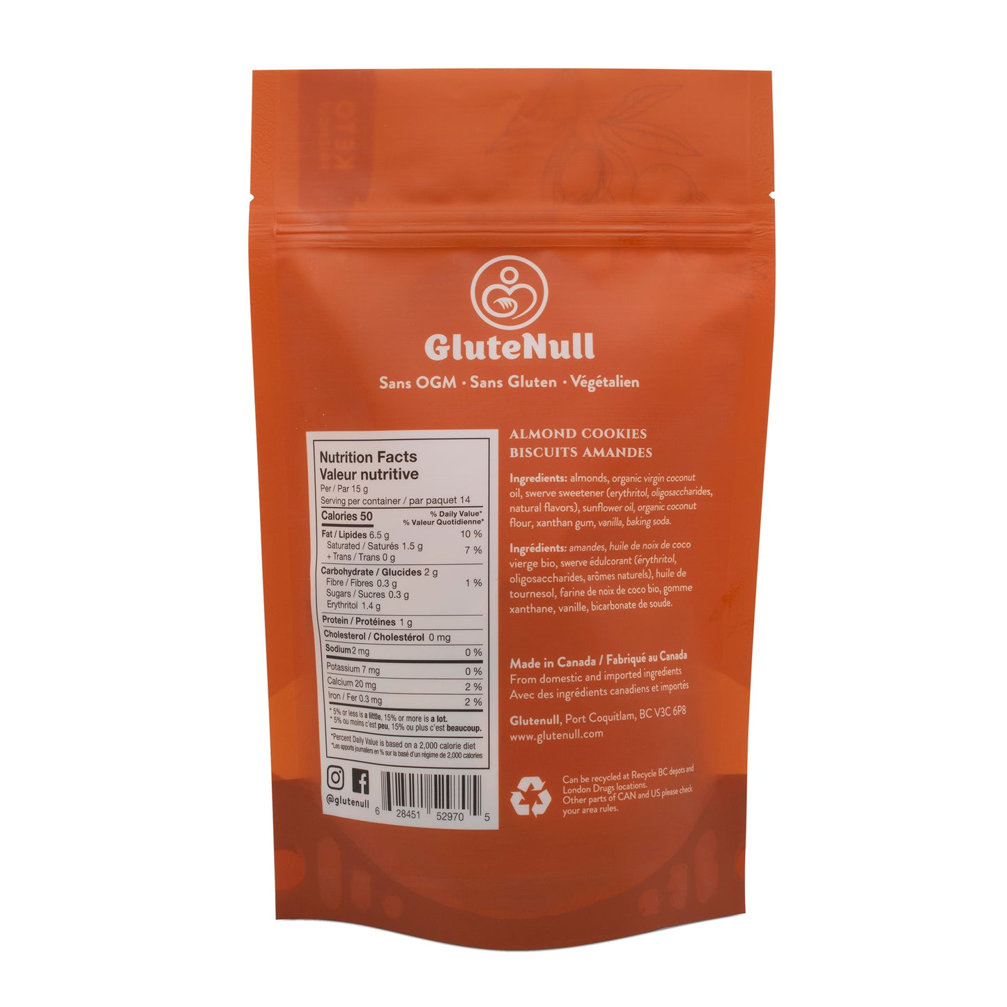 Keto Almond (Small),132g - Glutenull