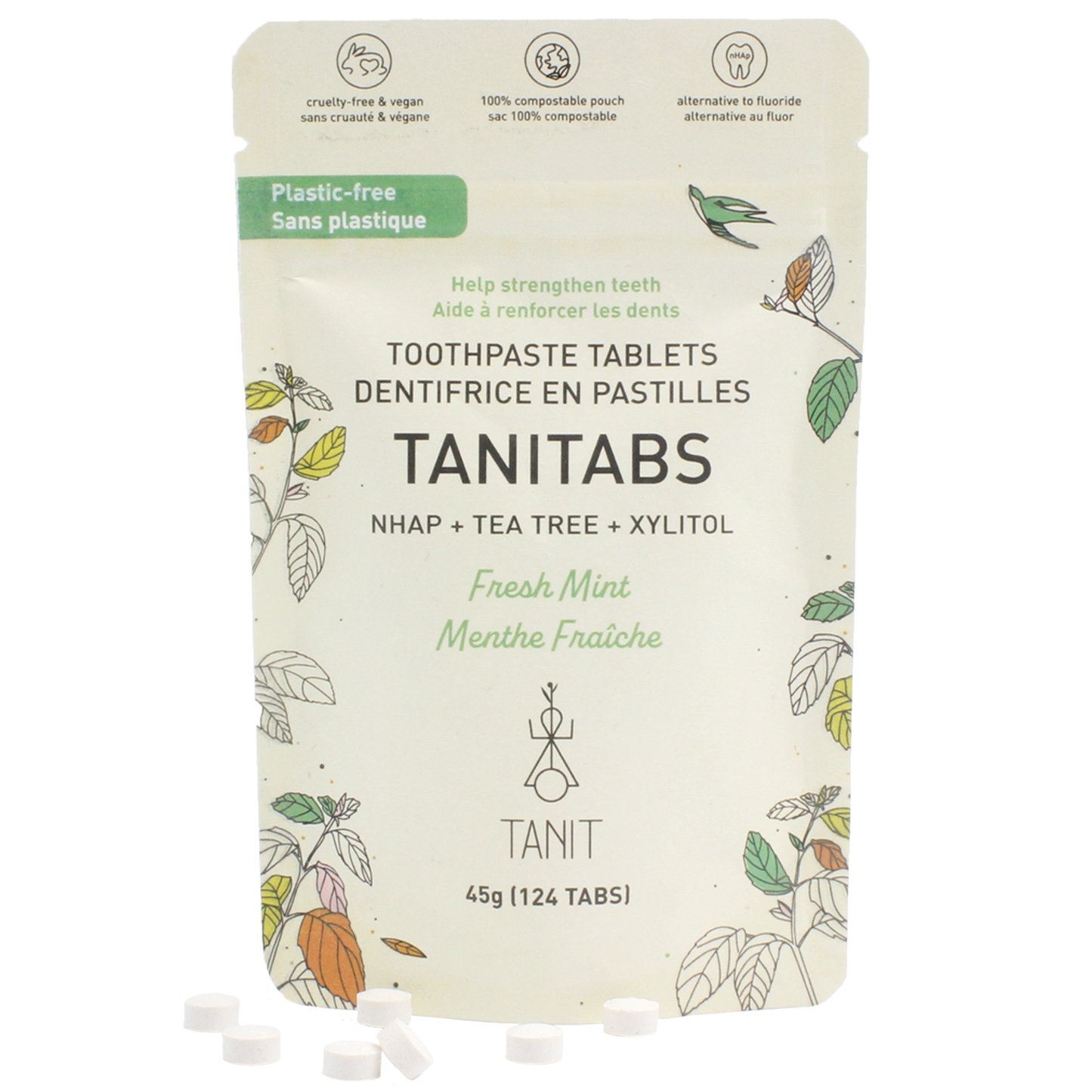 Toothpste Tab., Frsh Mint, 124tab Pch - Tanit