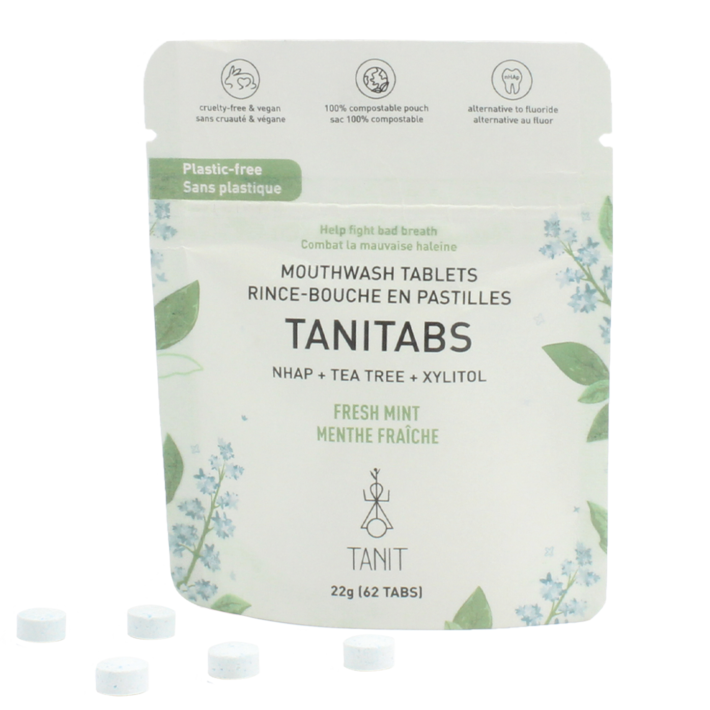 Mouthwash 12pk, Frsh Mint, 62tab Pch - Tanit