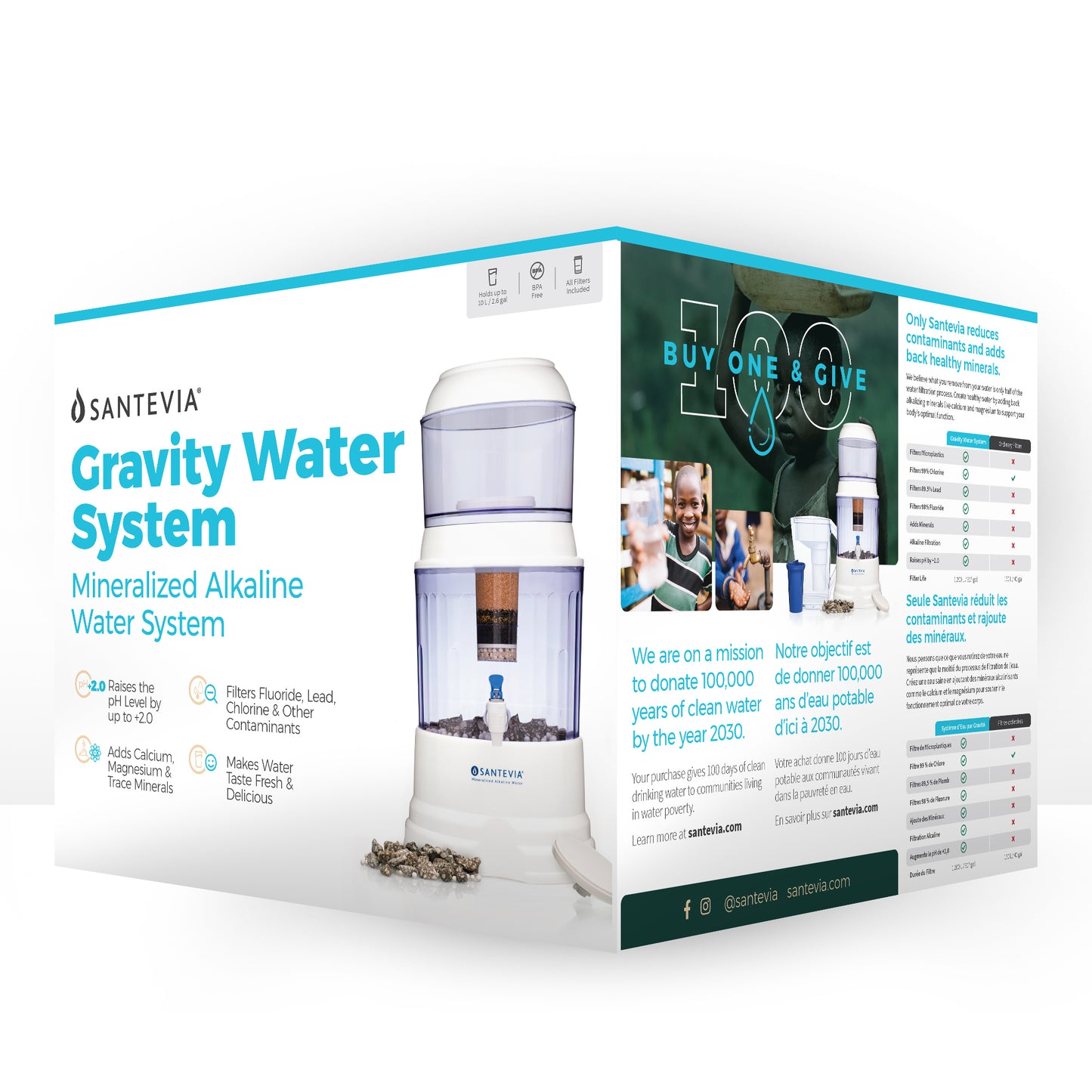 Système d'eau de comptoir, 15 L - Systèmes Santevia