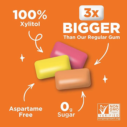 Jumbo Gum - Strawberry, Banana & Orange, 20ct, 10/tray - The Pur Company