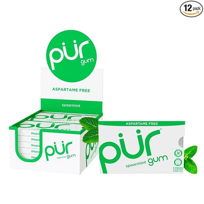 Spearmint Blister Pack, 9ct, 12/tray - The Pur Company