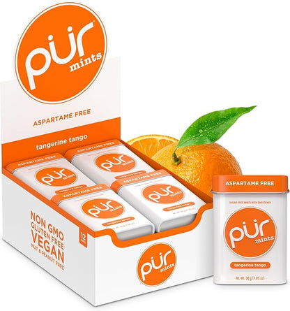 Mints  -Tangerine, 30ct, 12/tray - The Pur Company
