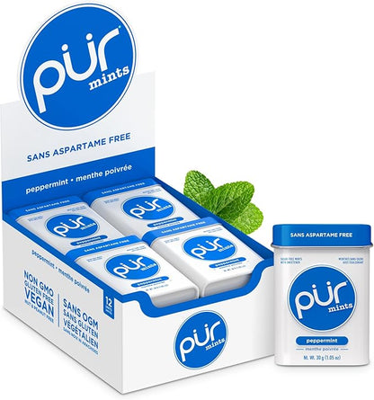 Mints - Peppermint, 30ct, 12/tray - The Pur Company