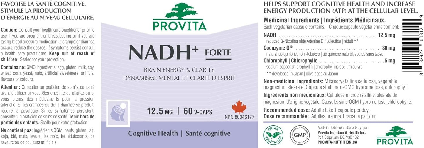NADH+ 30 gélules végétales - Provita