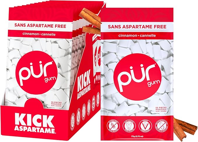 Gum Bag - Cinnamon, 55ct, 12/tray - The Pur Company