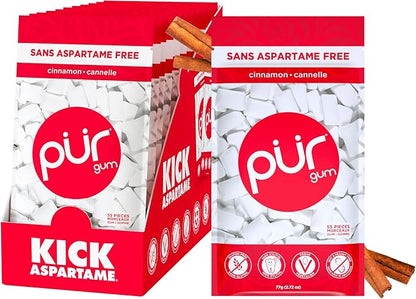 Gum Bag - Cinnamon, 55ct, 12/tray - The Pur Company