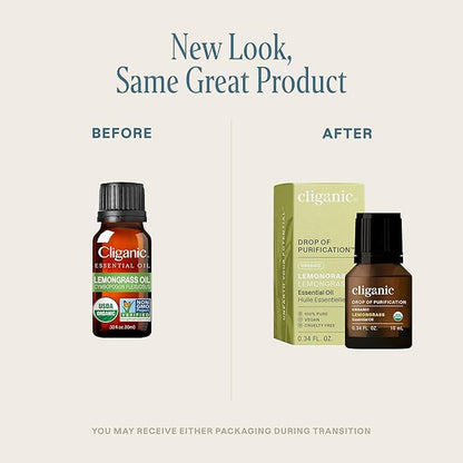 Organic Lemongrass Oil, 30ml - Cliganic