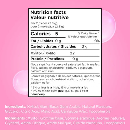 Gum Bag - Bubblegum, 55ct, 12/tray - The Pur Company
