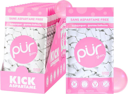 Gum Bag - Bubblegum, 55ct, 12/tray - The Pur Company