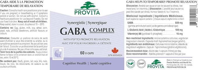 GABA Pro synergique 60 gélules - Provita