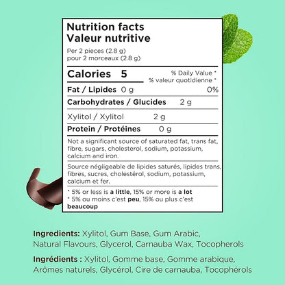 Gum Bag - Chocolate Mint, 55ct, 12/tray - The Pur Company