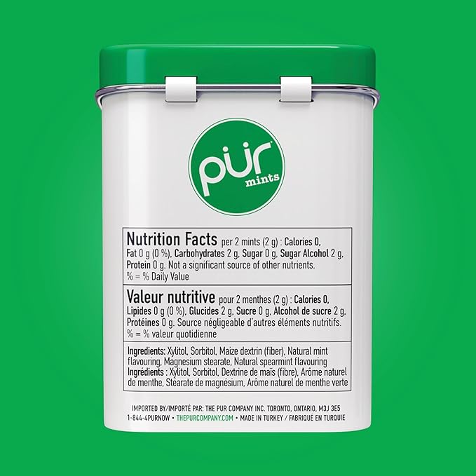 Mints - Spearmint, 30ct, 12/tray - The Pur Company