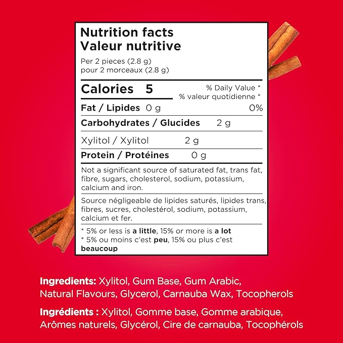 Gum Bag - Cinnamon, 55ct, 12/tray - The Pur Company