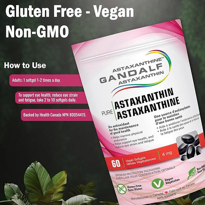 Astaxanthin 4mg, 60 Vcaps - Gandalf