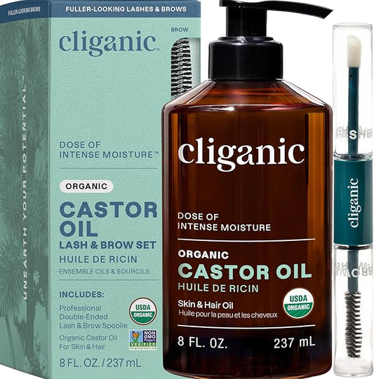 Organic Castor Oil, 237ml - Cliganic