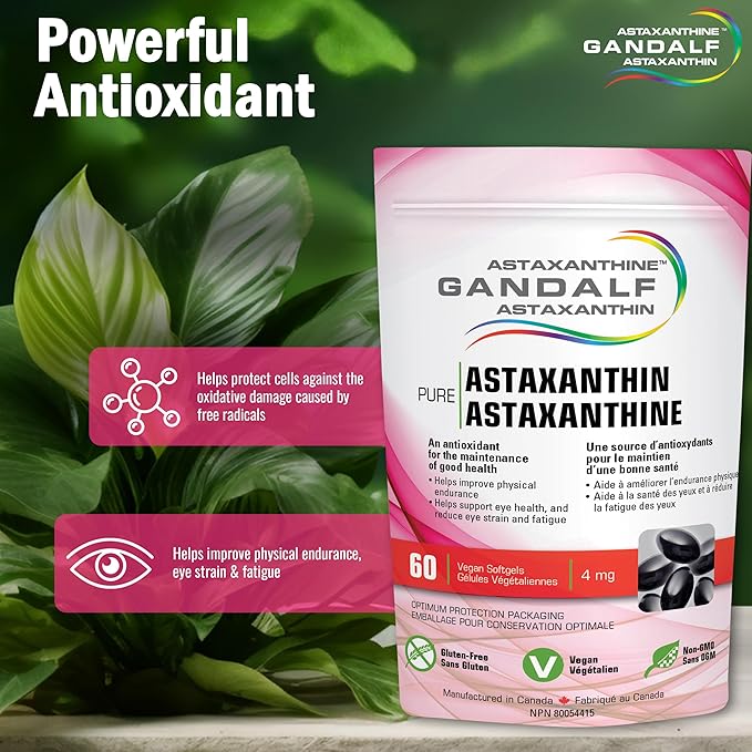 Astaxanthin 4mg, 60 Vcaps - Gandalf