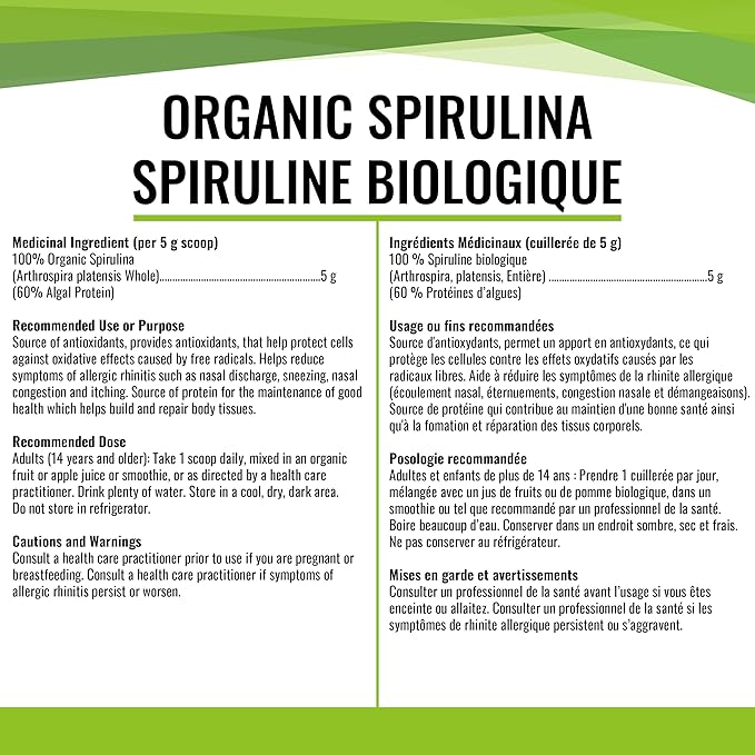 Spirulina Organic, 300g powder - Gandalf